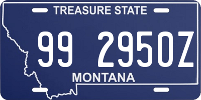 MT license plate 992950Z