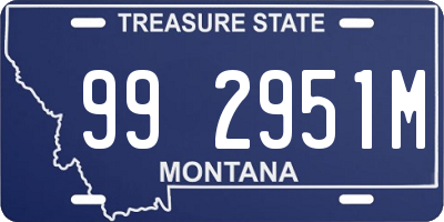 MT license plate 992951M