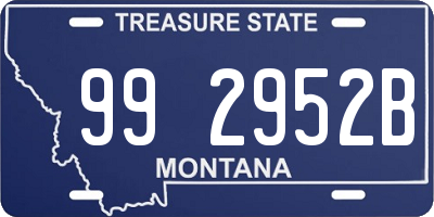 MT license plate 992952B