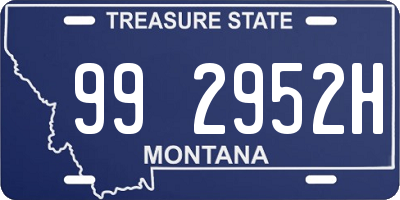 MT license plate 992952H