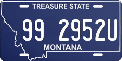 MT license plate 992952U