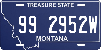 MT license plate 992952W