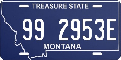 MT license plate 992953E