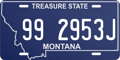 MT license plate 992953J