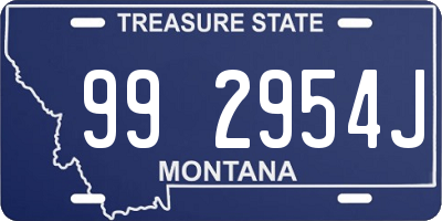 MT license plate 992954J