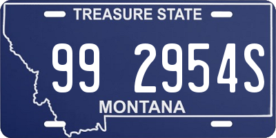 MT license plate 992954S