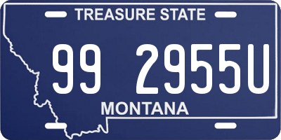 MT license plate 992955U