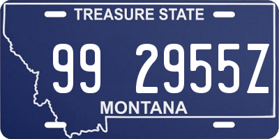 MT license plate 992955Z