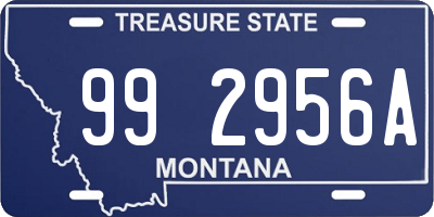 MT license plate 992956A