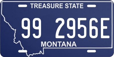 MT license plate 992956E