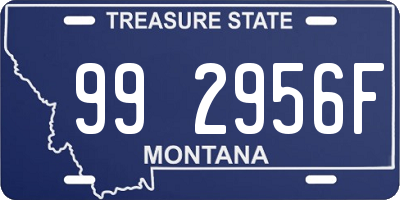 MT license plate 992956F