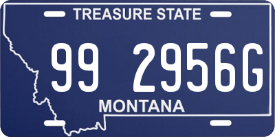 MT license plate 992956G