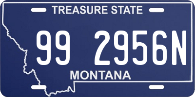 MT license plate 992956N