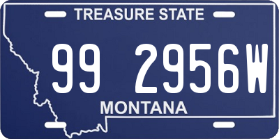 MT license plate 992956W