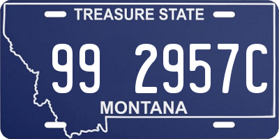 MT license plate 992957C