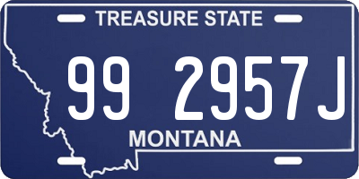 MT license plate 992957J