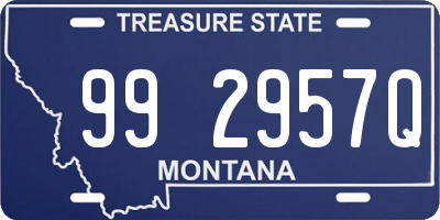 MT license plate 992957Q