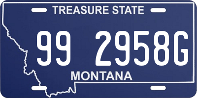 MT license plate 992958G