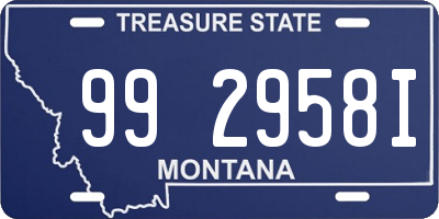 MT license plate 992958I