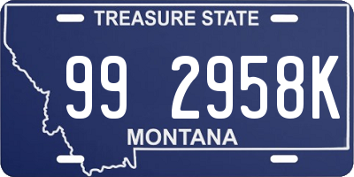 MT license plate 992958K