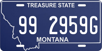 MT license plate 992959G