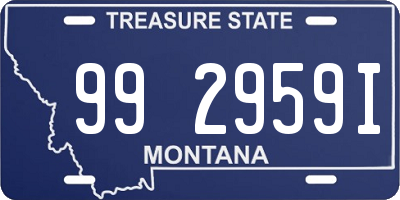 MT license plate 992959I