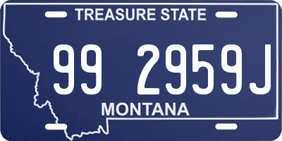 MT license plate 992959J