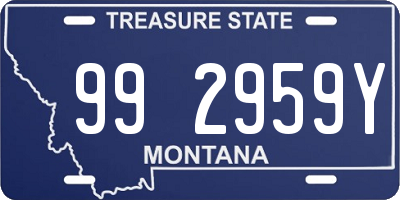 MT license plate 992959Y