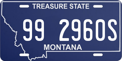 MT license plate 992960S