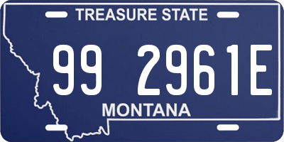 MT license plate 992961E