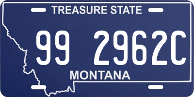 MT license plate 992962C