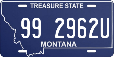 MT license plate 992962U