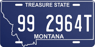 MT license plate 992964T