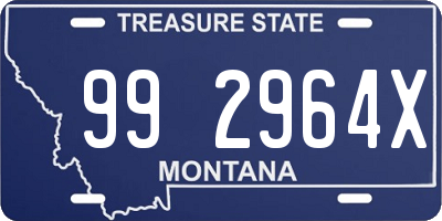 MT license plate 992964X