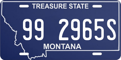 MT license plate 992965S