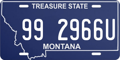 MT license plate 992966U