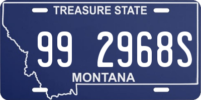 MT license plate 992968S