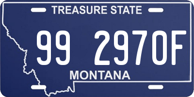 MT license plate 992970F