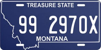 MT license plate 992970X