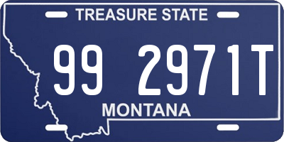 MT license plate 992971T