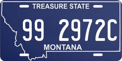 MT license plate 992972C