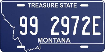 MT license plate 992972E