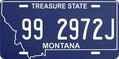 MT license plate 992972J