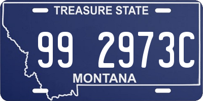 MT license plate 992973C