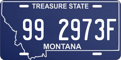 MT license plate 992973F