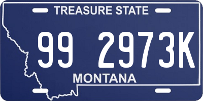 MT license plate 992973K