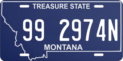 MT license plate 992974N