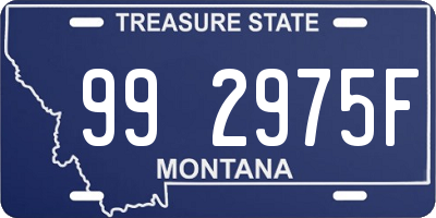 MT license plate 992975F