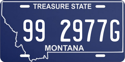 MT license plate 992977G