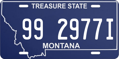 MT license plate 992977I